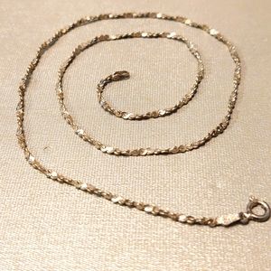 Sterling Silver "Singapore" Style Necklace